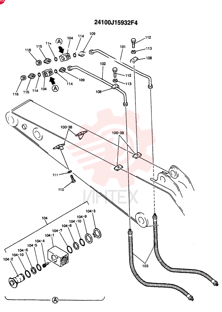 ARM ASSY, 2.5M (BREAKER) (OPTION - N.A., E.C.) 24100J15932F4 (1)