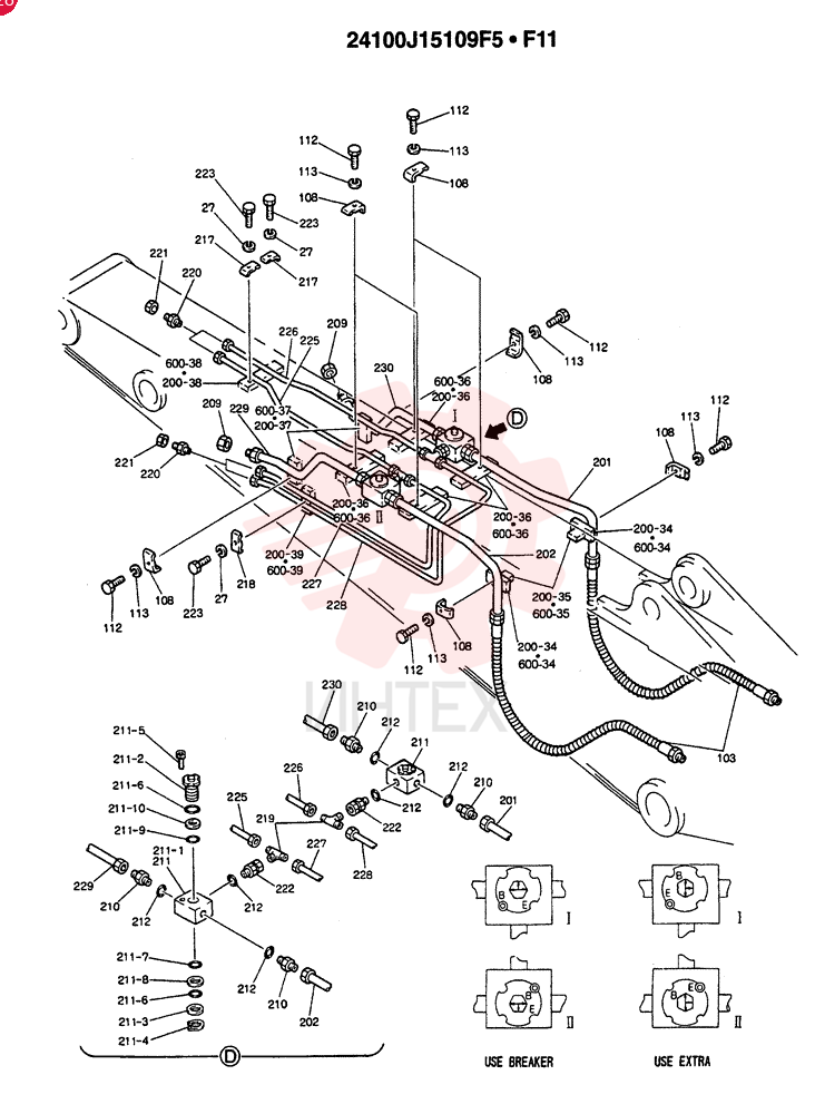 ARM ASSY., 2.98M (EXTRA AND BREAKER)(EC) 24100J15109F5 (2)