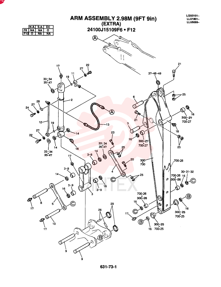 ARM ASSY., 2.98M (EXTRA - EC) 24100J15109F6 (1)