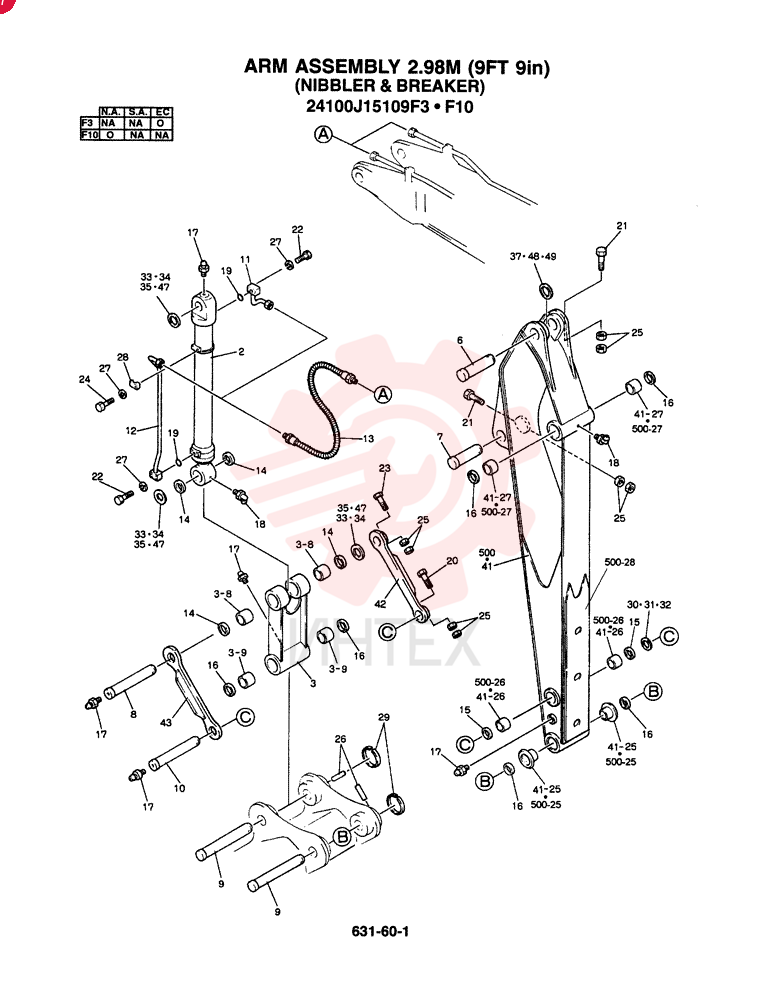 ARM ASSY., 2.98M (NIBBLER AND BREAKER - EC) 24100J15109F3 (2)