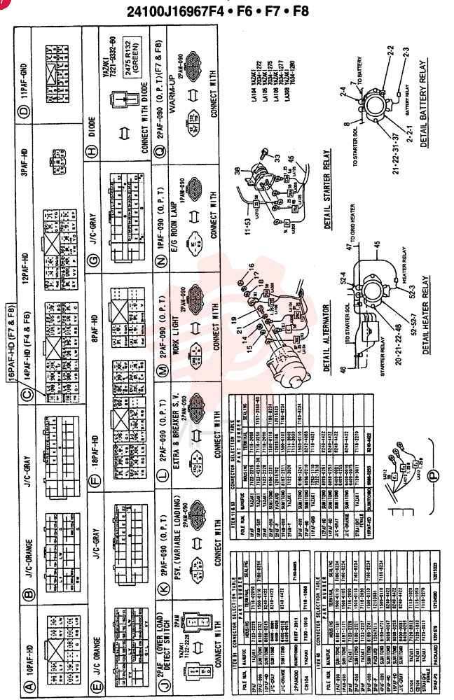 WIRING ASSY, ELECTRIC (N.A., S.A.,), F4: F4, Remarks: 1/1/97~2/9/98 24100J16967F4 (2)