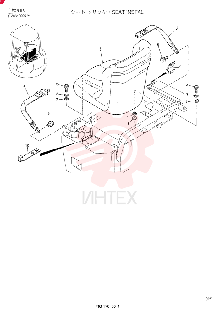 SEAT INSTAL PV25M00012F1