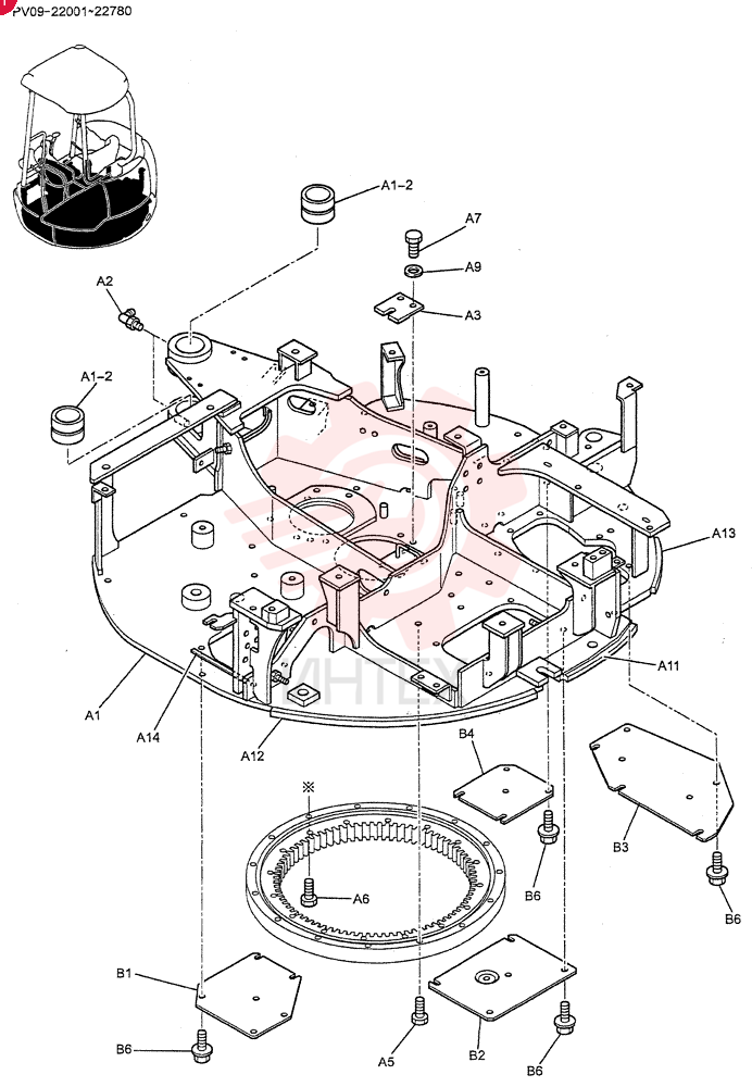 FRAME GROUP, UPPER PV52F00017F1