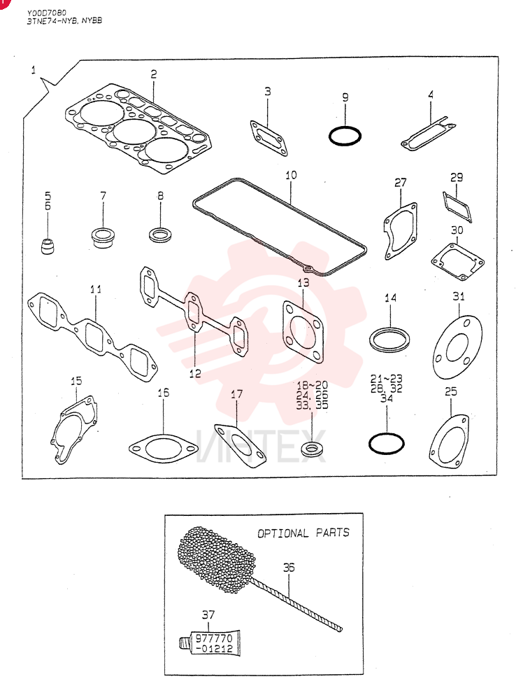 GASKET SET(A) 3TNE74-NYB