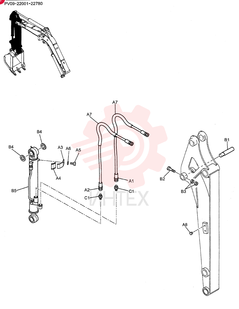 HYD LINES,ARM,(FIXED PARTS) PV43H00006F1