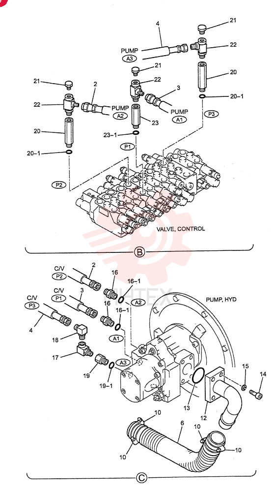 HYD LINES, PUMP (FOR CAB) PM30H00005F1 (2)