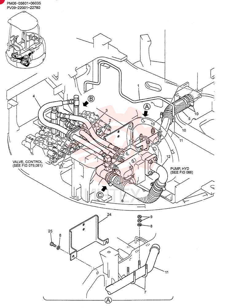 HYD LINES, PUMP (FOR CAB) PM30H00005F1 (1)