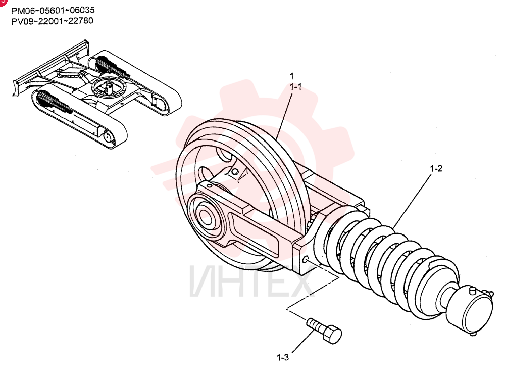 IDLER ASSY.CRAWLER PM52D00012F1