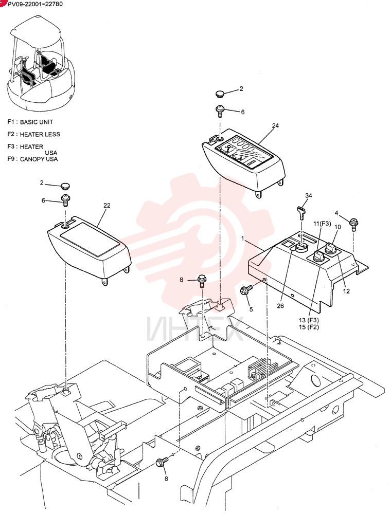 PANEL ASSY INSTRUM (BASIC UNIT) PM17M00022F1