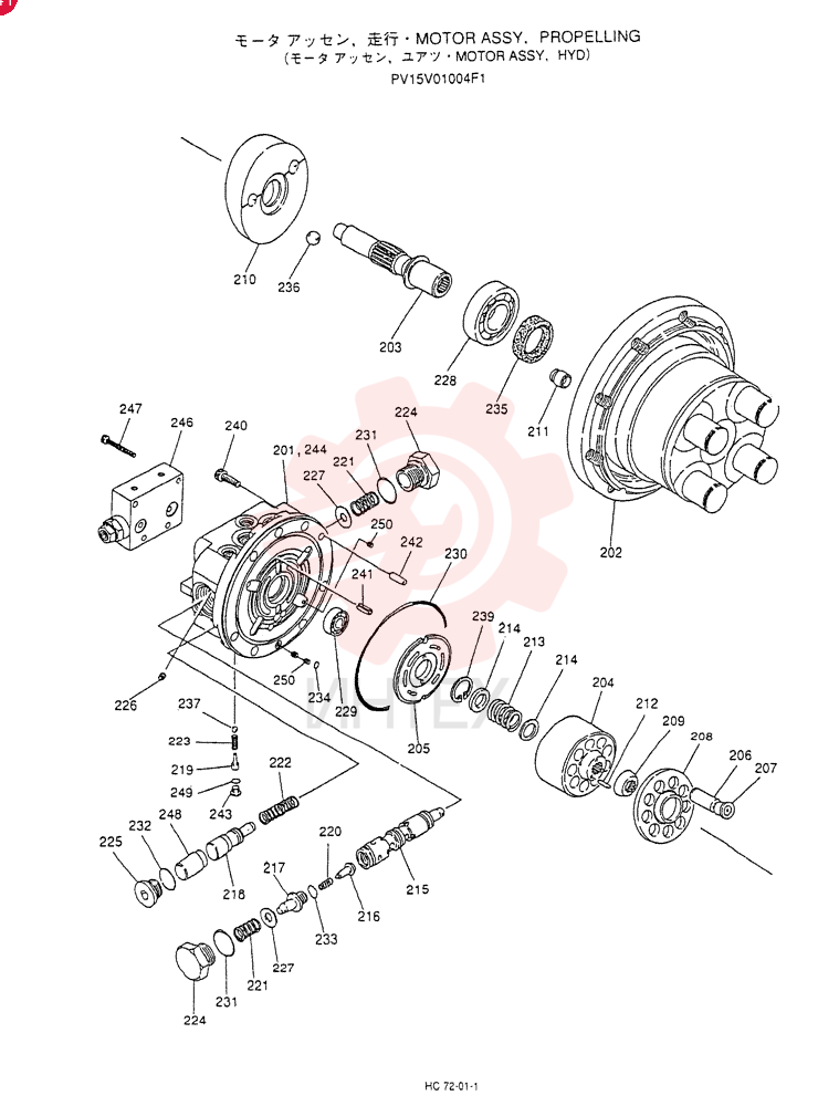 HYDRAULIC MOTOR PV15V01004F1