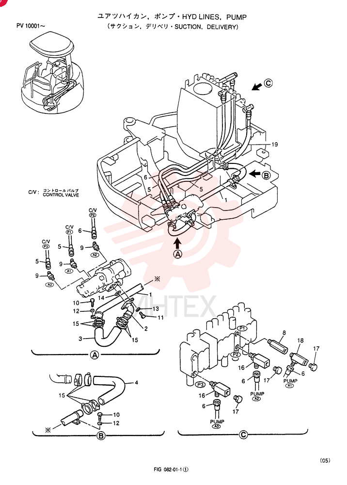 HYD LINES, PUMP PV30H00002F1