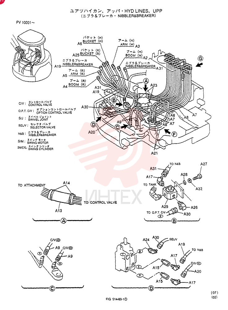 HYD LINES, UPP (For NIBBLER & BREAKER) PV03H00012F4 (1)