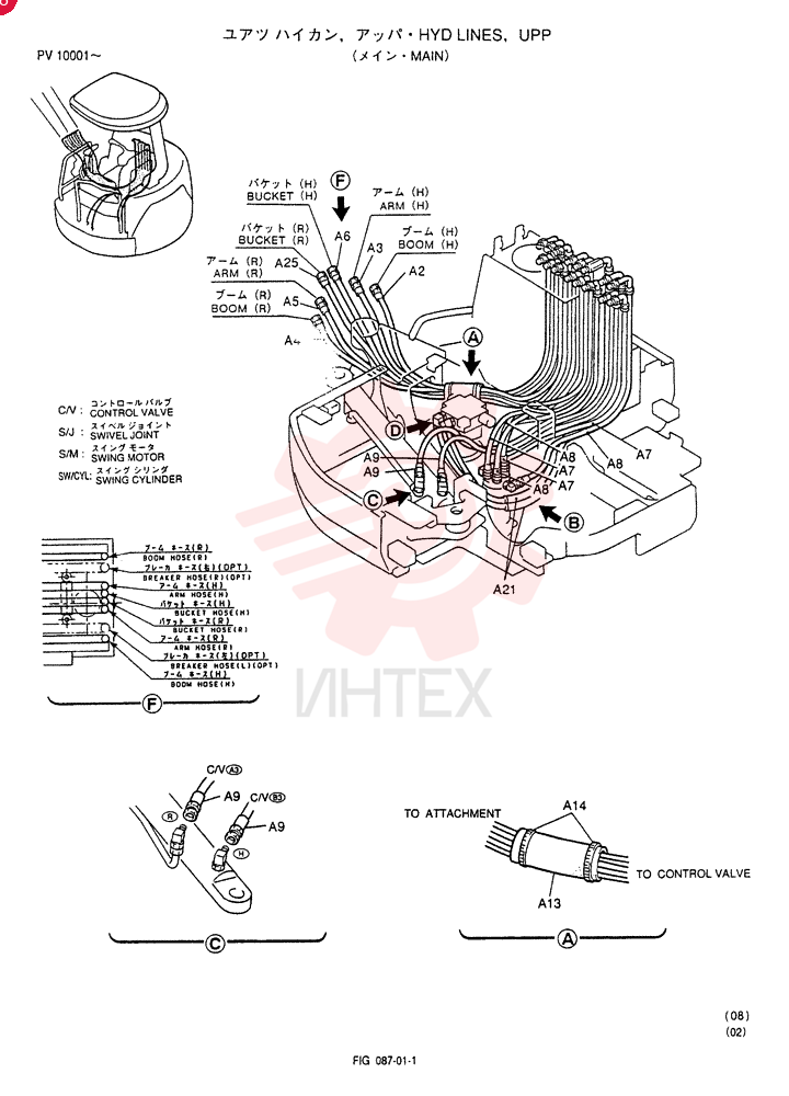 HYD LINES, UPP (For STD) PV03H00012F1 (1)