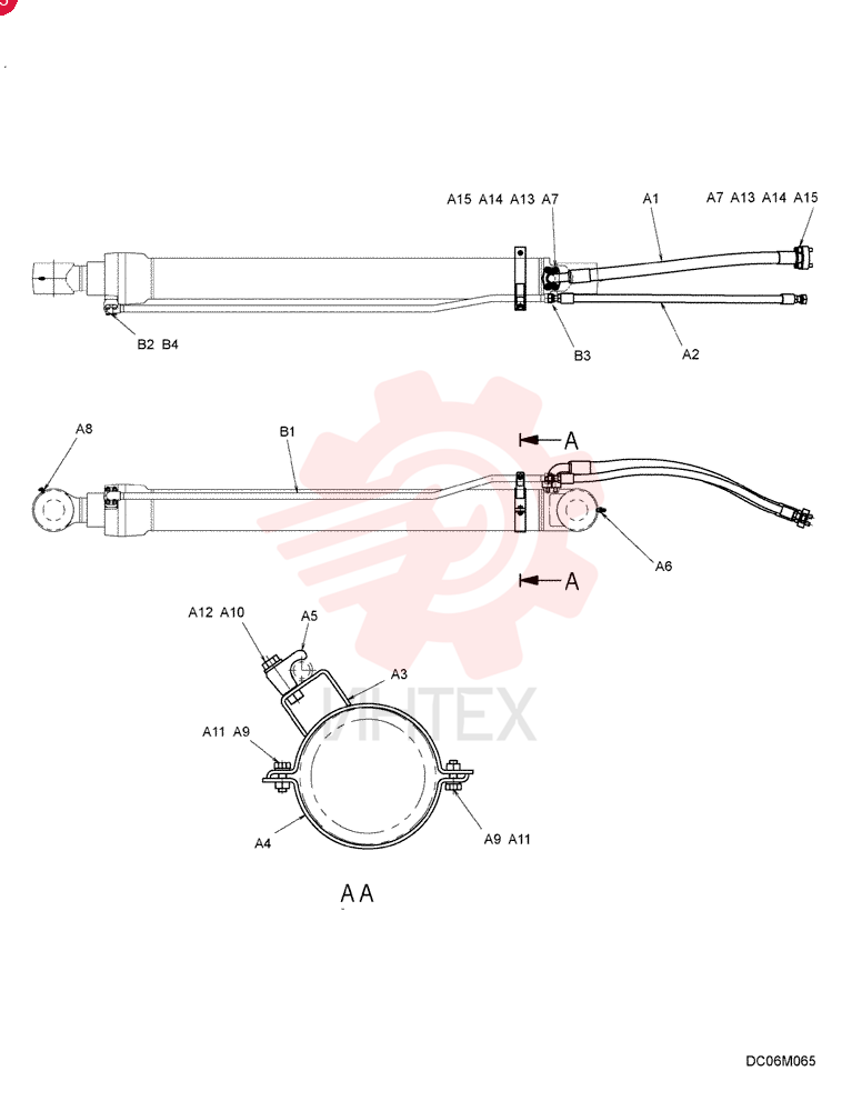 HOSE,31.8mm ID x 1130mm L
