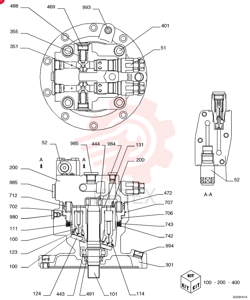 MOTOR, HYDRAULIC LQ15V00023F1