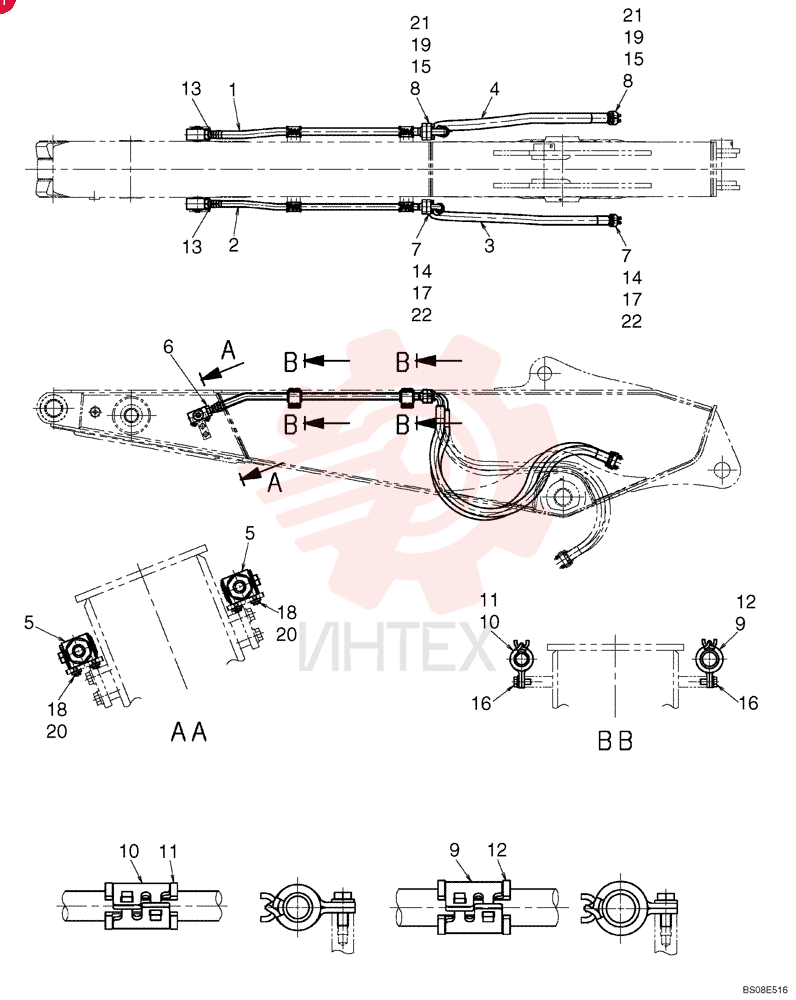 TUBE,1221.5, 68.9 mm L LQ43H01272P1 (3)
