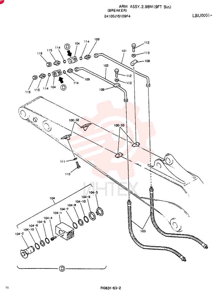 ARM ASSY, 2.98M 24100J15109F4 (1)