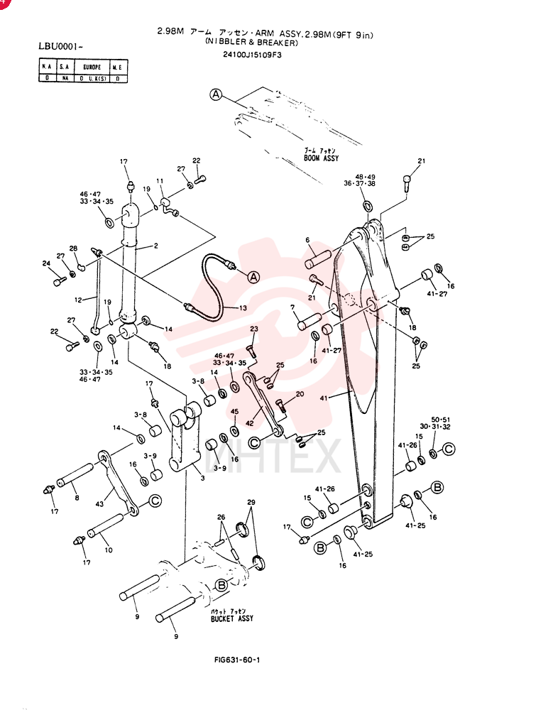 ARM ASSY, 2.98M 24100J15109F3 (2)