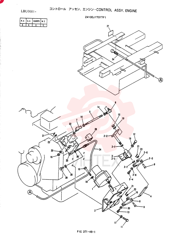 CONTROL ASSY, ENGINE 24100J17017F1