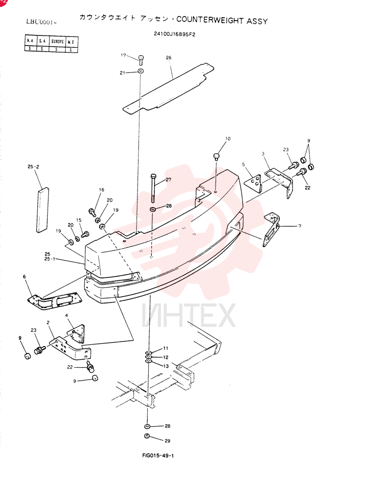 COUNTERWEIGHT ASSY 24100J16895F2