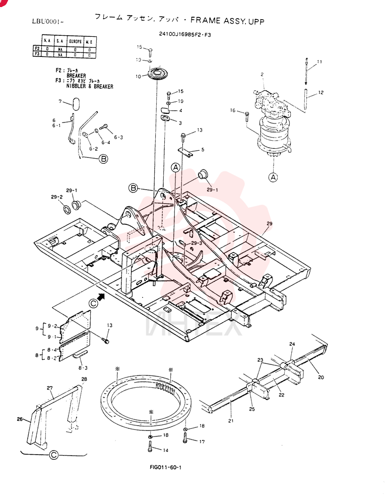 FRAME ASSY, UPP (BREAKER) 24100J16985F2