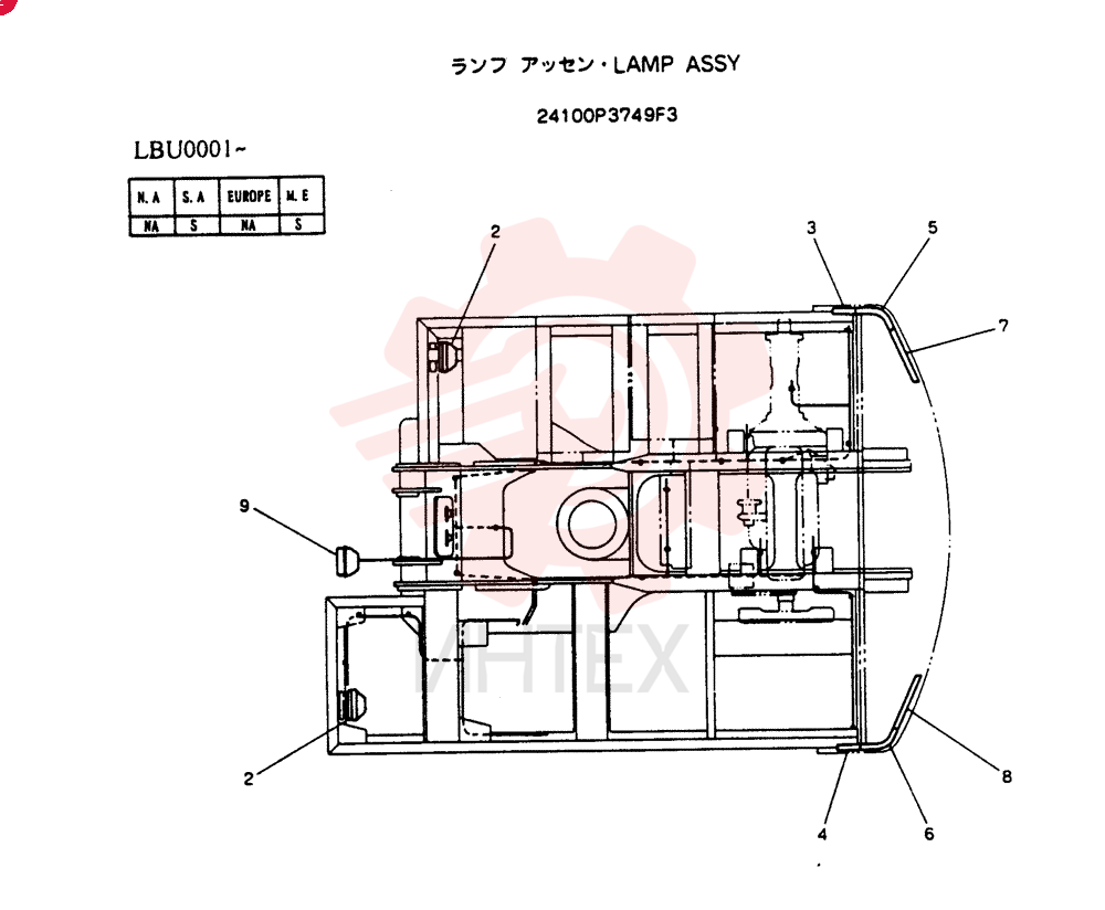LAMP ASSY 24100P3749F3
