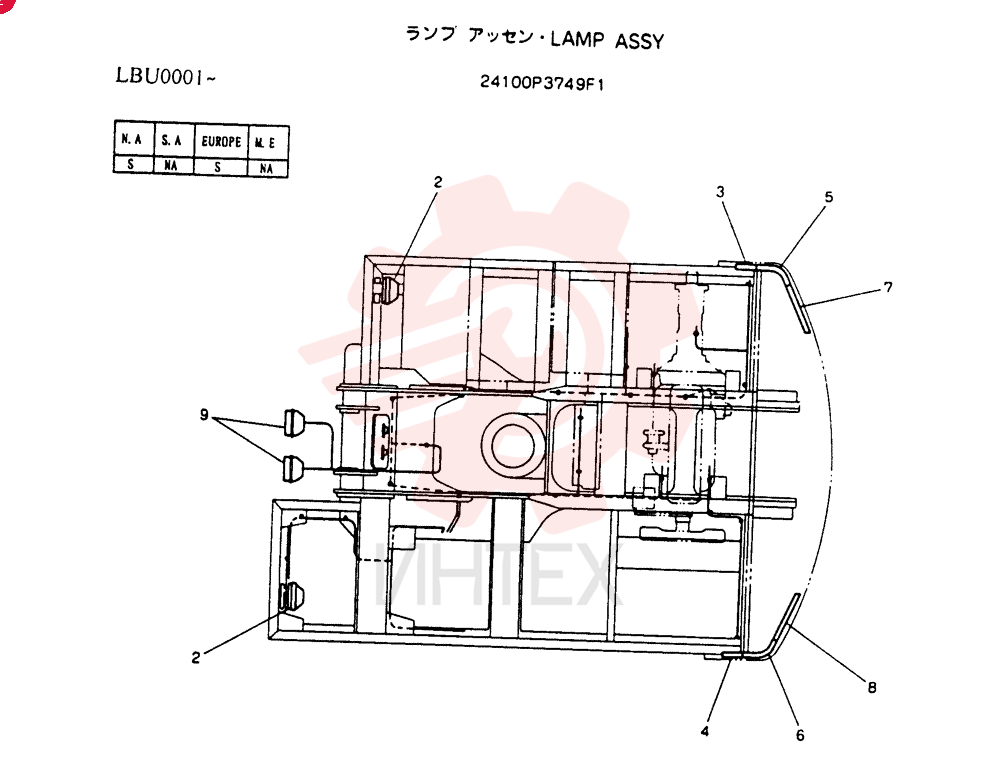 LAMP ASSY 24100P3749F1