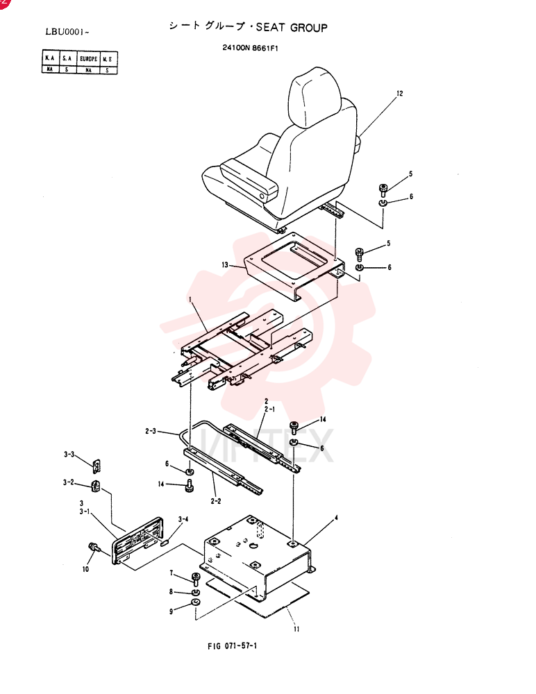 SEAT GROUP 24100N8661F1