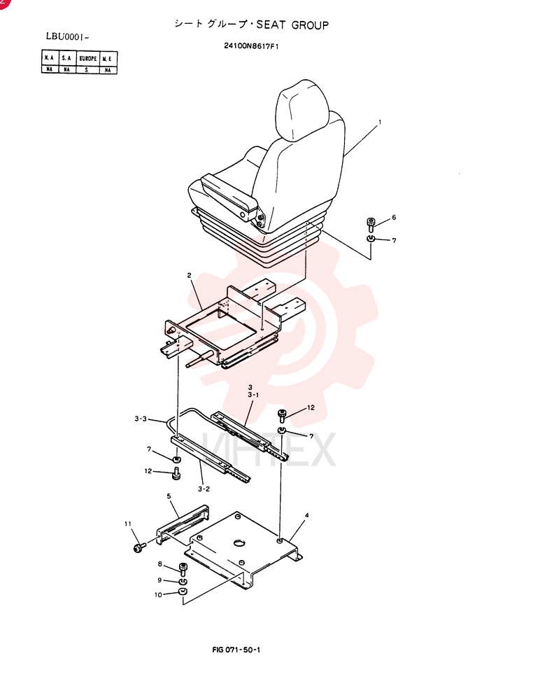 SEAT GROUP 24100N8617F1