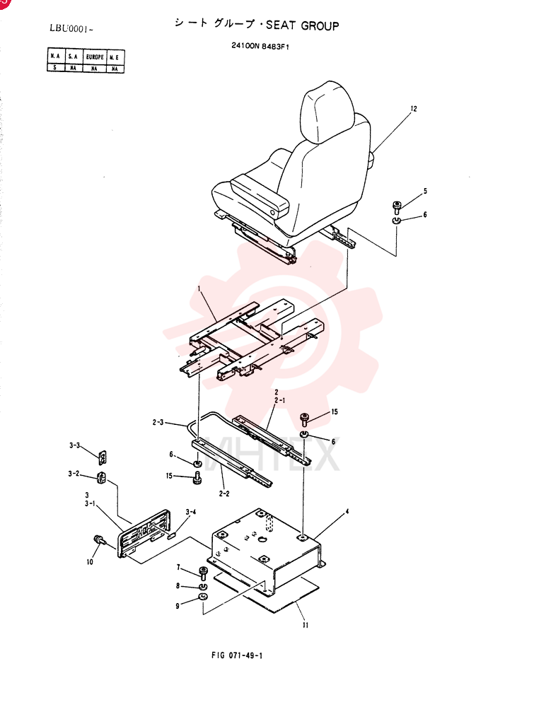 SEAT GROUP 24100N8483F1