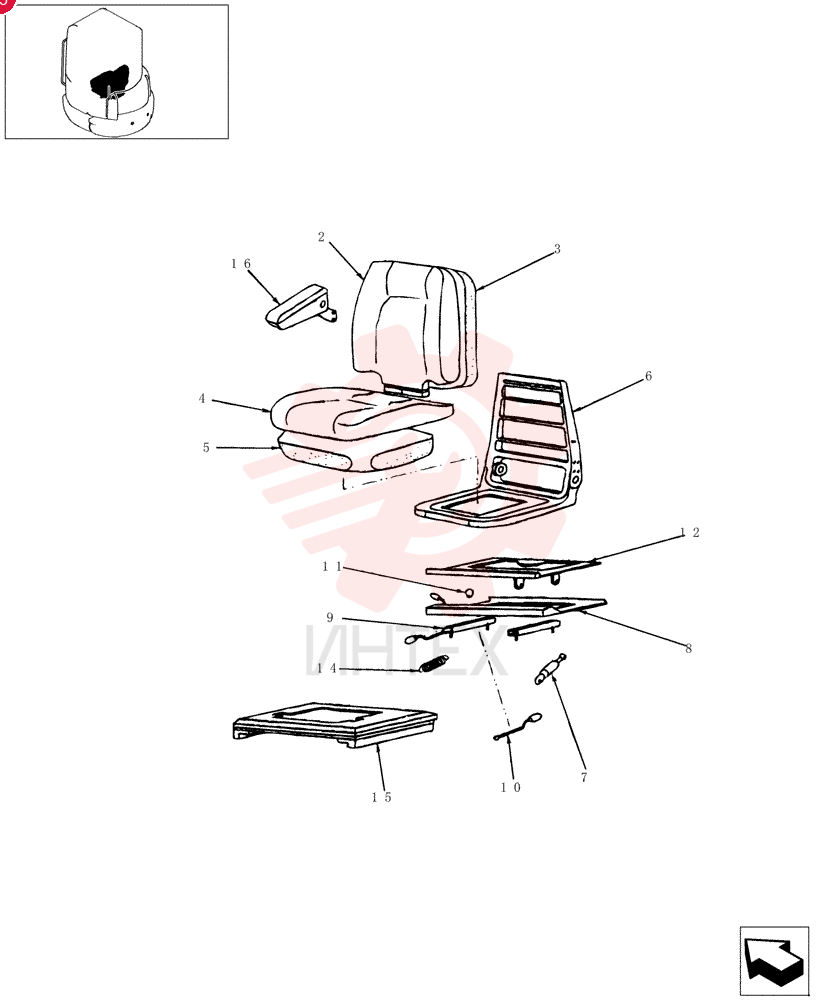 SEAT ASSY. 72288013