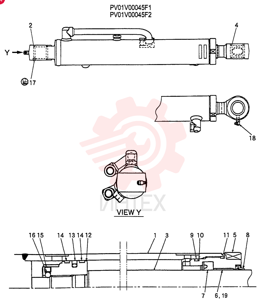 BUCKET CYLINDER PV01V00045F1