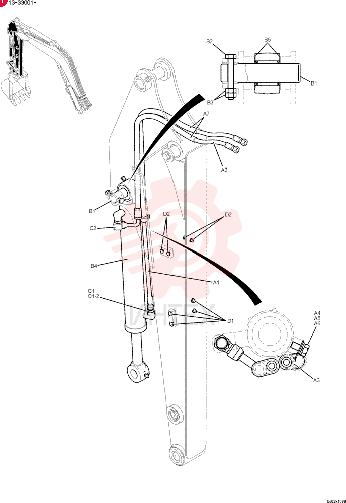 HOSE,9.5mm ID x 1410mm L