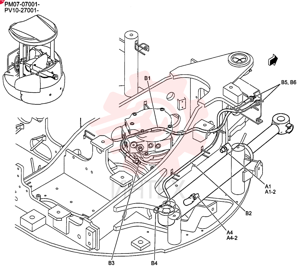 HYD LINES, CYLINDER PM42H00028F1
