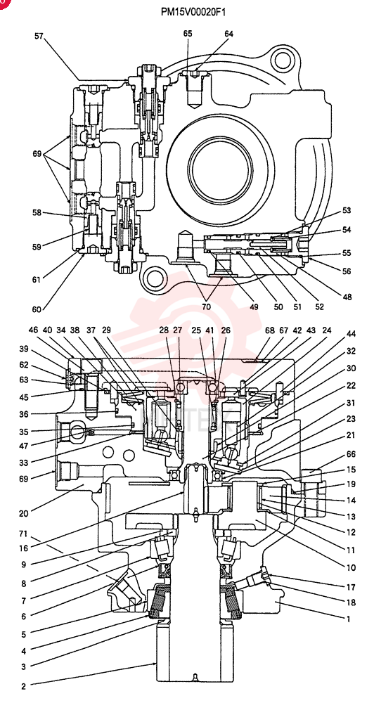 HYDRAULIC MOTOR PM15V00020F1