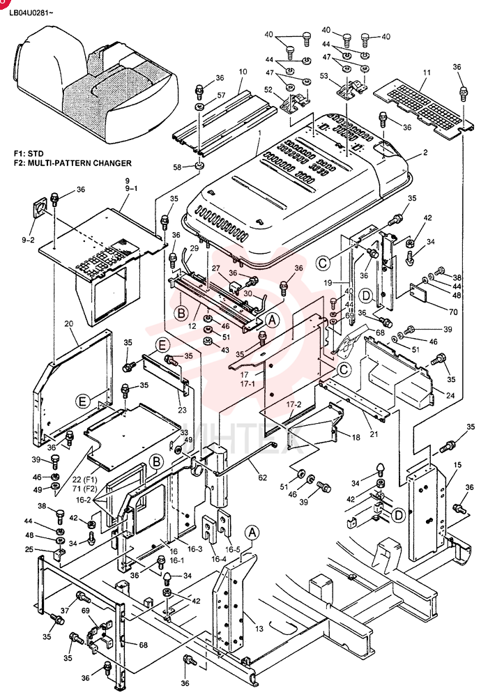 BONNET ASSY,SEE FIG 01-057 LB22C00009F1 (2)