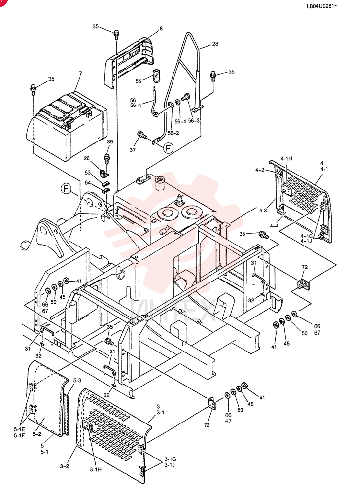 BONNET ASSY,SEE FIG 01-057 LB22C00009F1 (1)