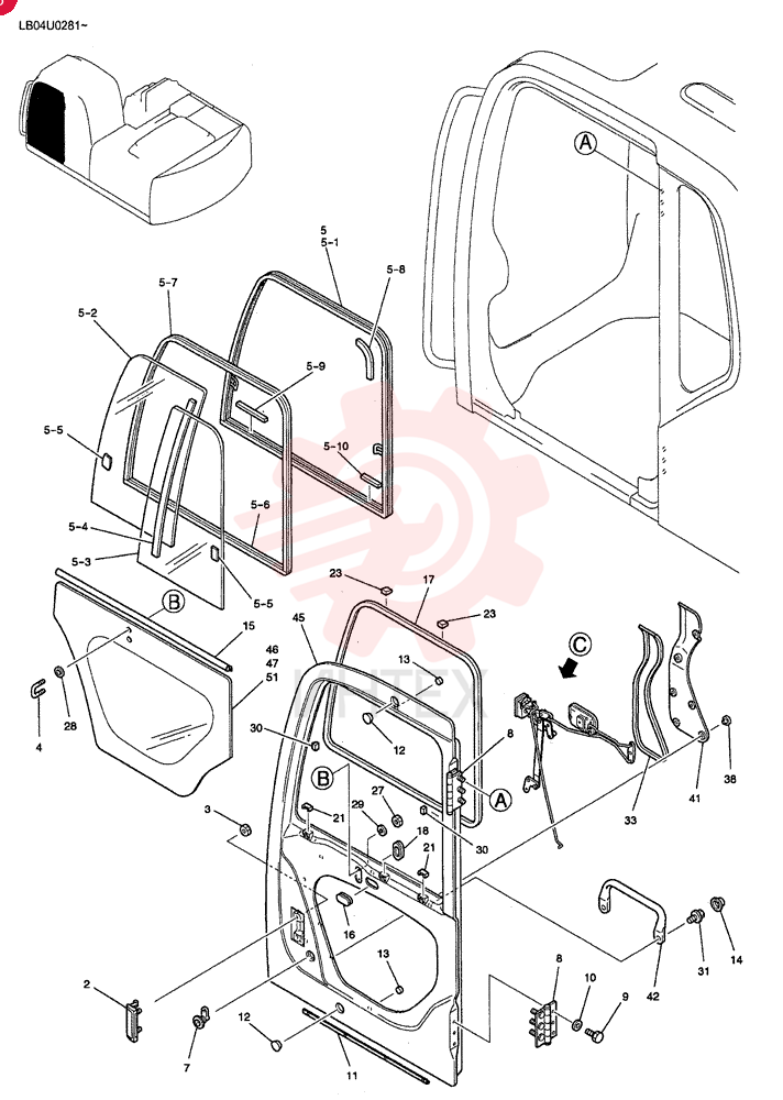 DOOR ASSY. YN51C00010F2 (2)