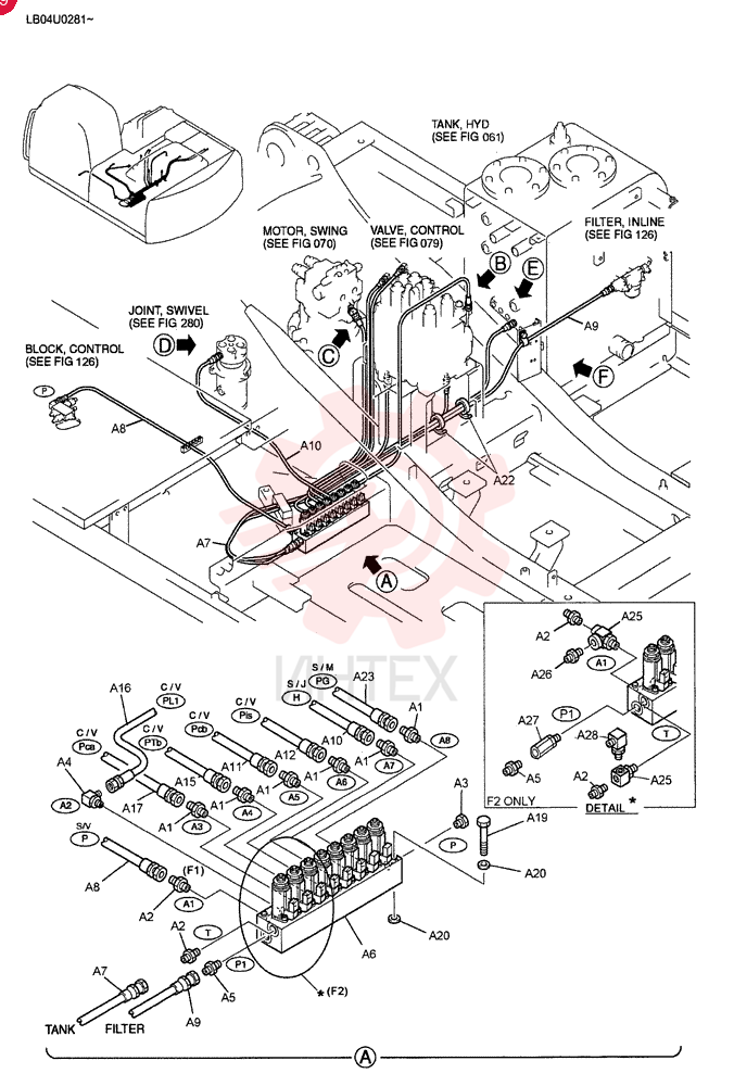 HYD CONNECTOR,1/4" NPT x 1/4" NPT ZH22X04000 (3)