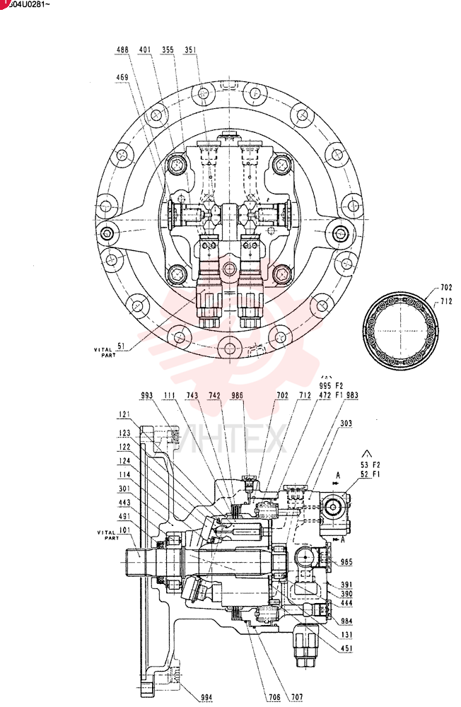 HYDRAULIC MOTOR LB15V00009F1 (1)