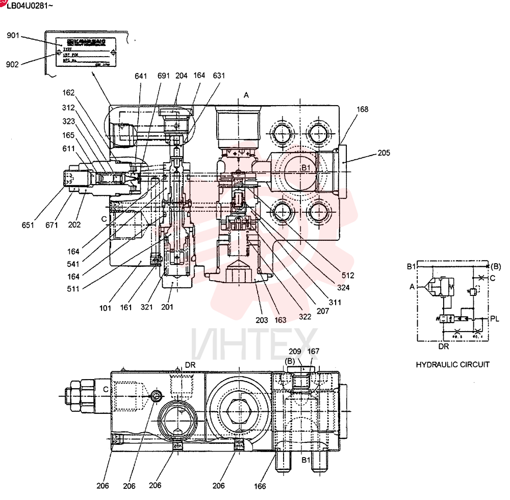 VALVE ASSY, HOLDING LB28V00001F1