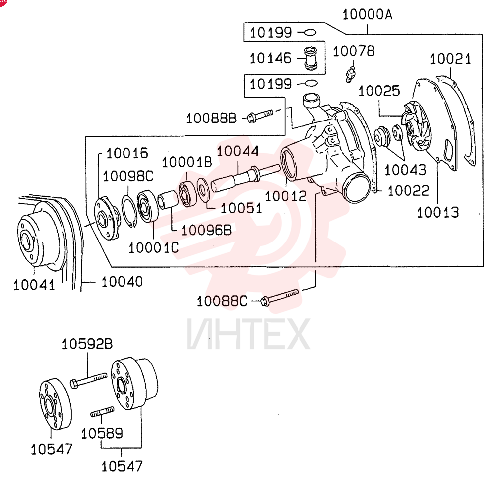 WATER PUMP VAME995307