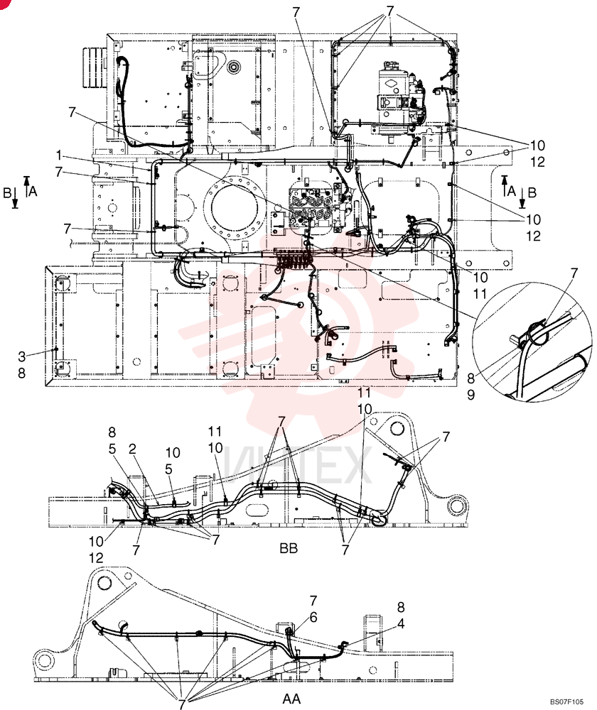 Harness, Upper (Incls. 100Amp Fuse YN73E00020F1)
