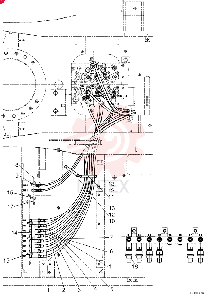 HOSE,1400.00 mm HX23L06140CR (1)