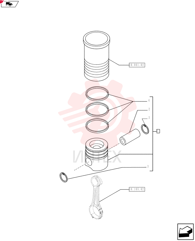 PISTON & RINGS KIT 8097879