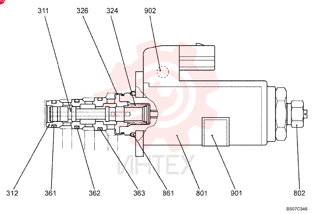 SOLENOID VALVE,Cartridge W/Coil YN35V00050F1