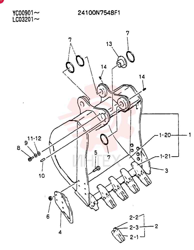 BUCKET ASSY, 1. 2M3