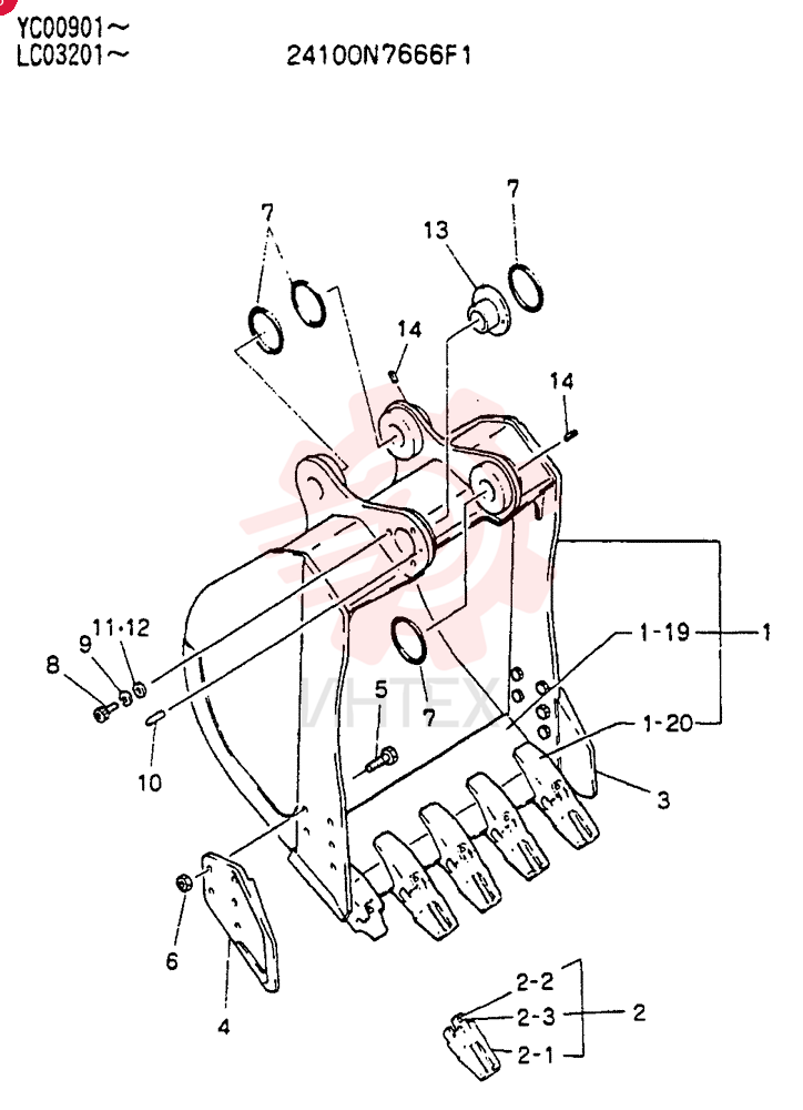 BUCKET ASSY, 1.4M3