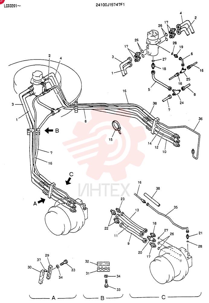 HYDR LINES, LOW 24100J15747F1