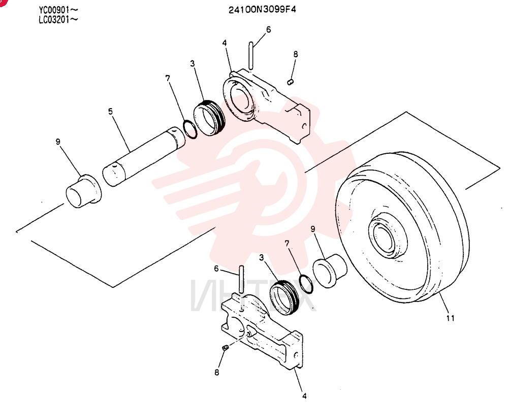 IDLER WHEEL 24100N3099F4